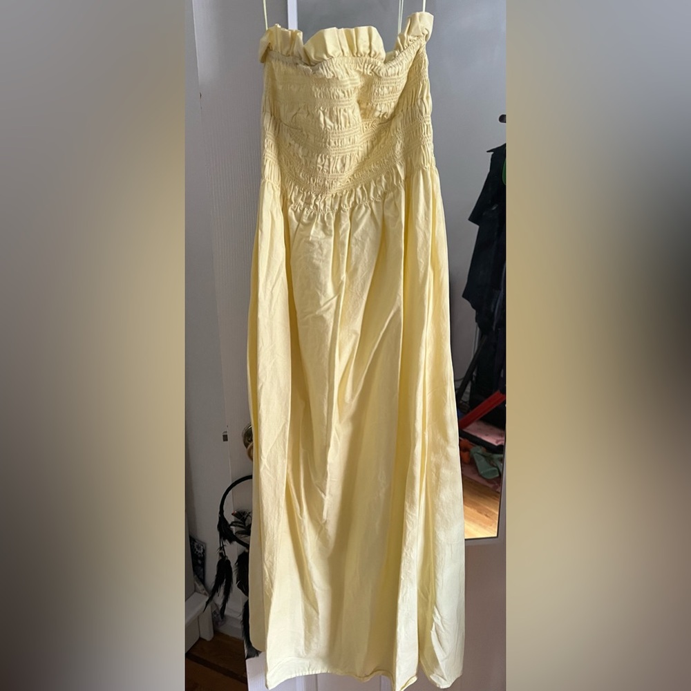 Yellow Strapless Maxi Dress from H&M